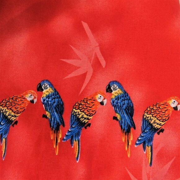 KY Aloha Hawaiian Shirt Parrots Surfboard Beach - Picture 4 of 12
